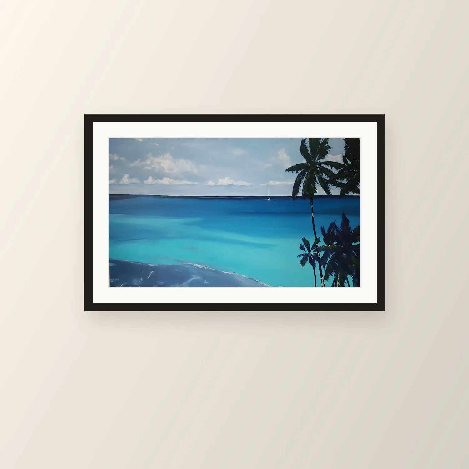 Caribbean Sea View as a framed print