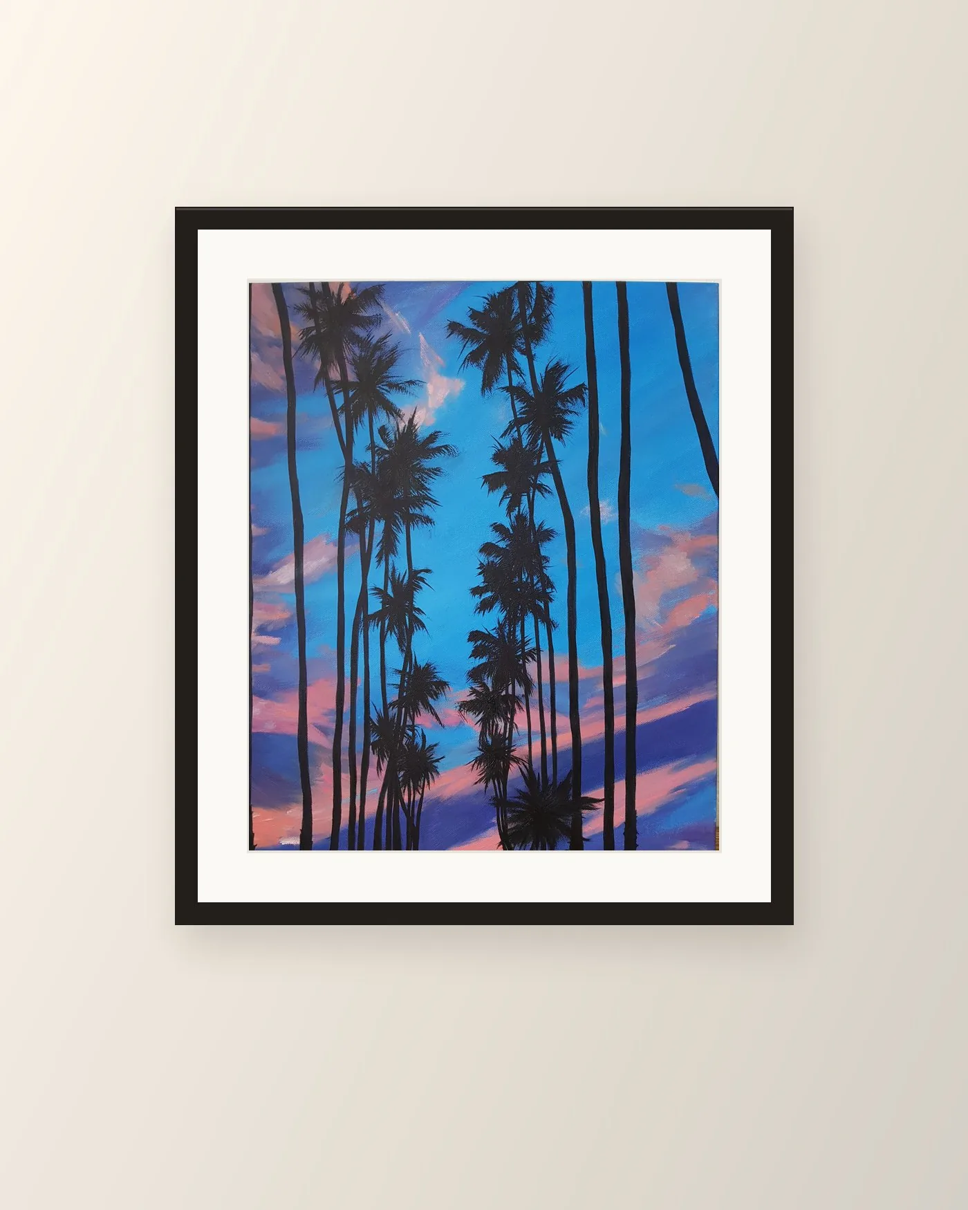 Florida Palms at Sunset as a framed print