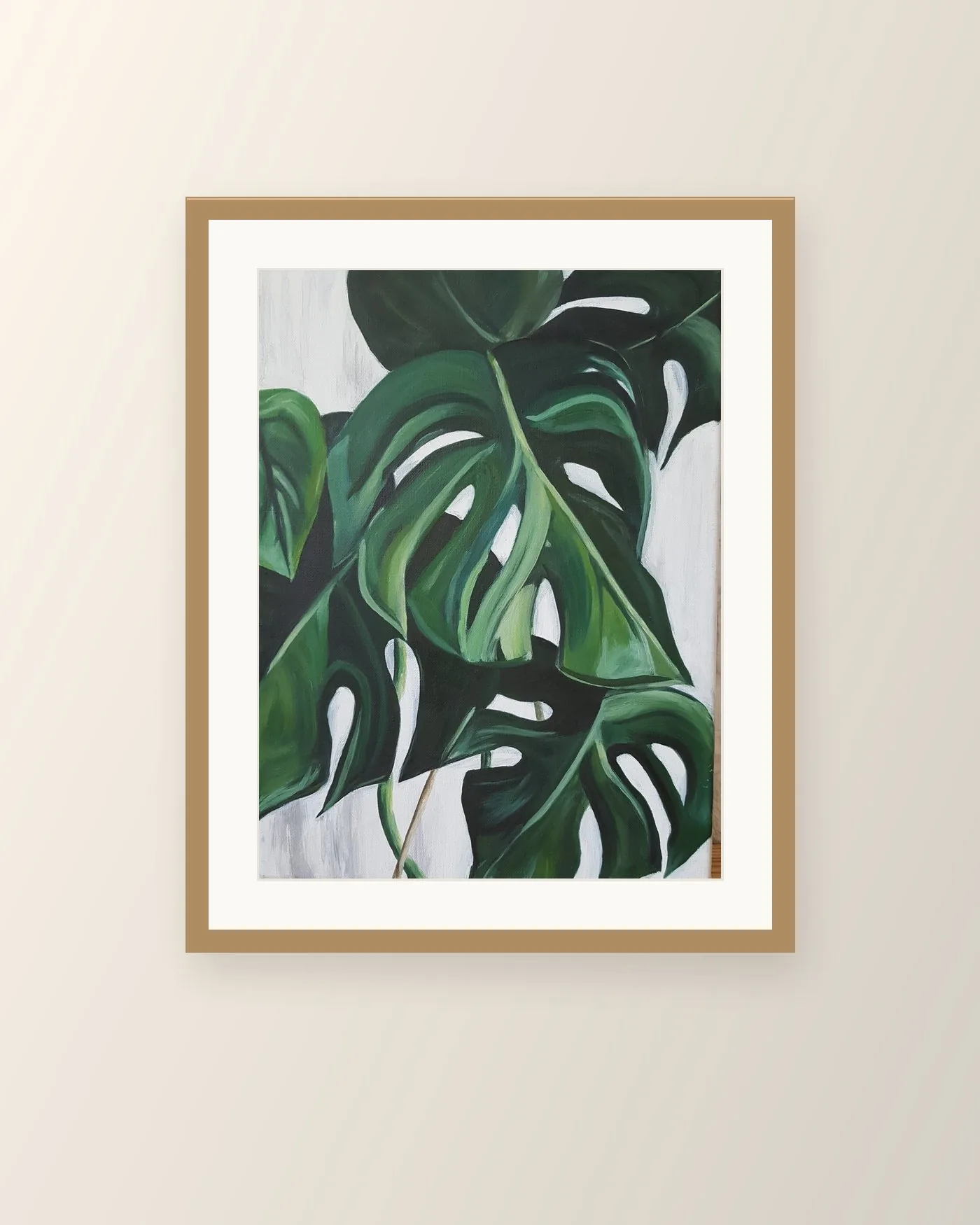 Monstera Leaves as a framed print