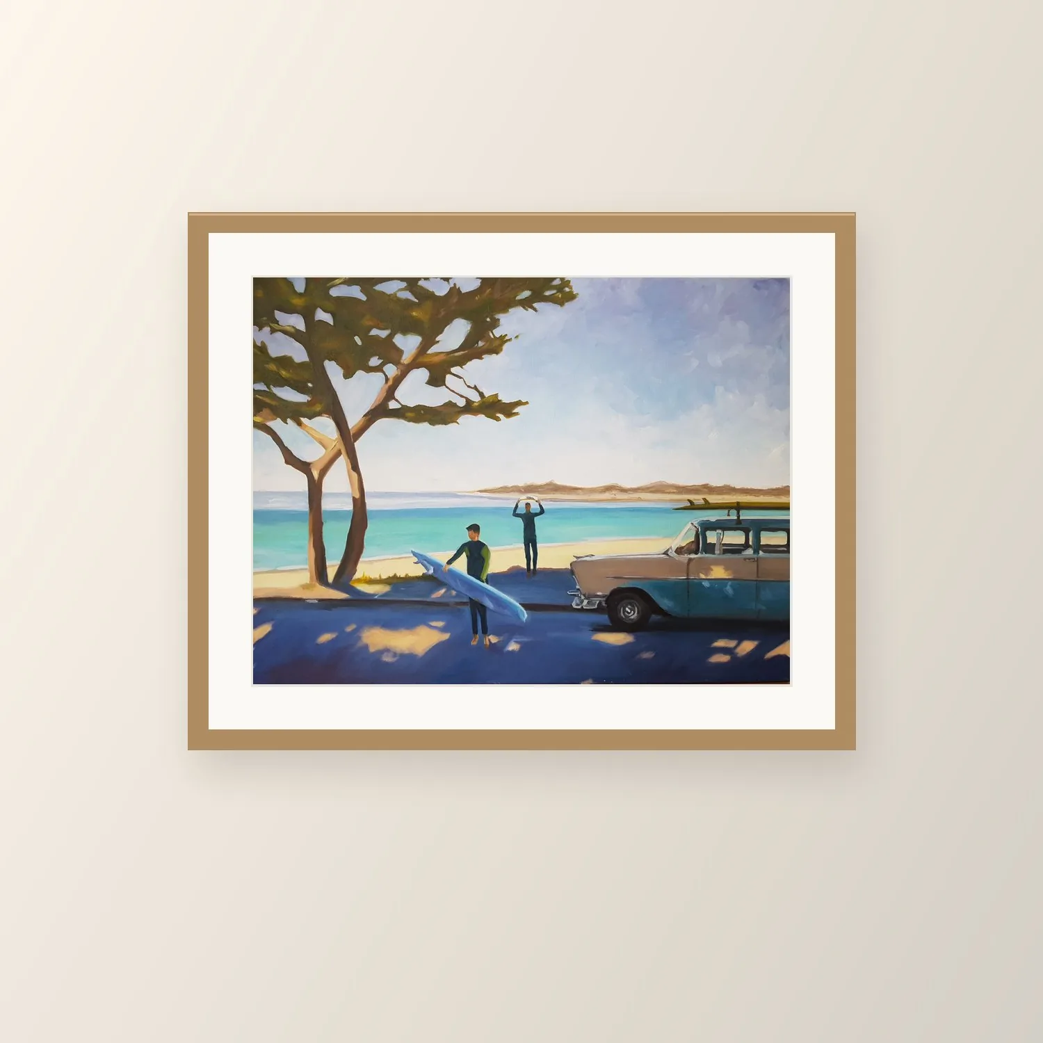American Surfers as a framed print